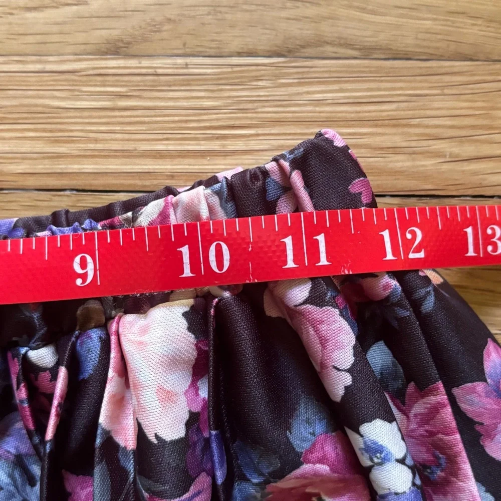 Vintage 80s 90s Leni-Leni Midi Floral‎ Pleated Skirt 10 Cottagecore Whimsigoth